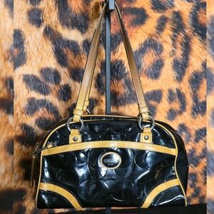 Coach Peyton Embossed Patent Leather Satchel Bag (Fair Condition)